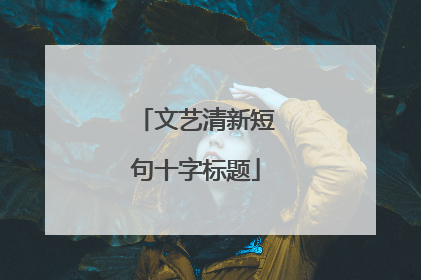 文艺清新短句十字标题