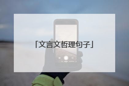 文言文哲理句子