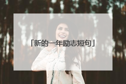 新的一年励志短句