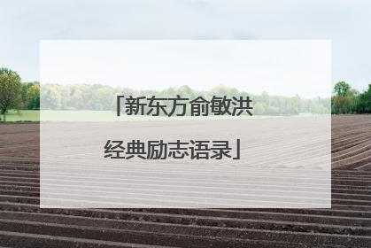 新东方俞敏洪经典励志语录