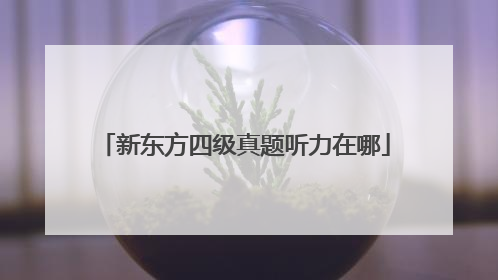 新东方四级真题听力在哪