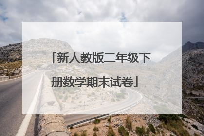 新人教版二年级下册数学期末试卷