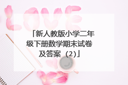 新人教版小学二年级下册数学期末试卷及答案 (2)