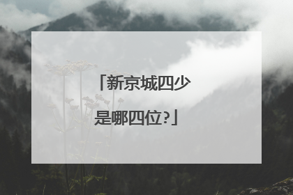 新京城四少是哪四位?
