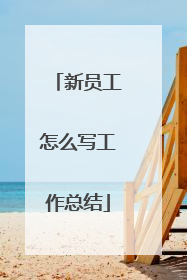 新员工怎么写工作总结