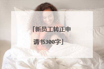新员工转正申请书300字