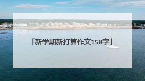 新学期新打算作文150字