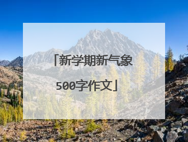 新学期新气象500字作文