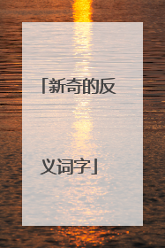新奇的反义词字