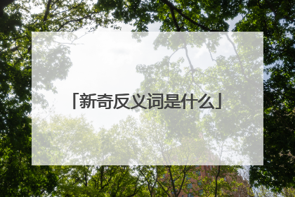 新奇反义词是什么