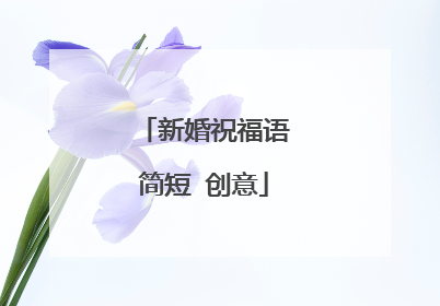 新婚祝福语简短 创意