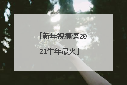 新年祝福语2021牛年最火