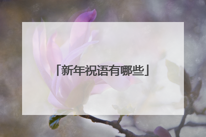 新年祝语有哪些