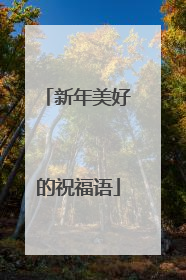新年美好的祝福语