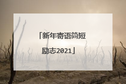 新年寄语简短励志2021