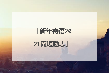 新年寄语2021简短励志