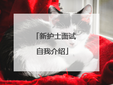 新护士面试自我介绍