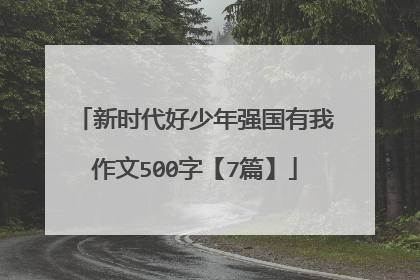 新时代好少年强国有我作文500字【7篇】