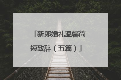 新郎婚礼温馨简短致辞（五篇）