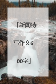 新闻特写作文600字