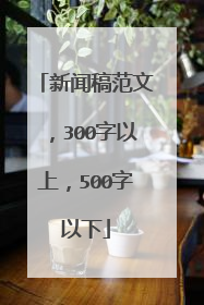 新闻稿范文,300字以上,500字以下