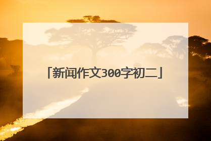新闻作文300字初二