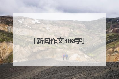 新闻作文300字