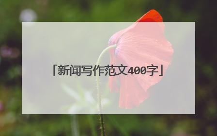 新闻写作范文400字
