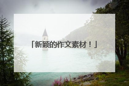 新颖的作文素材!