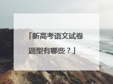 新高考语文试卷题型有哪些？