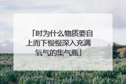 时为什么物质要自上而下慢慢深入充满氧气的集气瓶