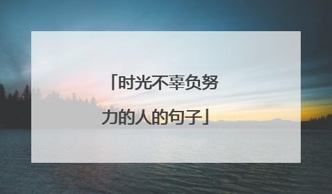 时光不辜负努力的人的句子