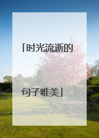 时光流逝的句子唯美