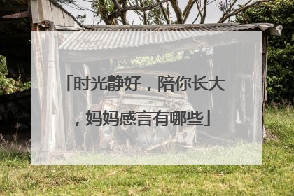 时光静好,陪你长大,妈妈感言有哪些