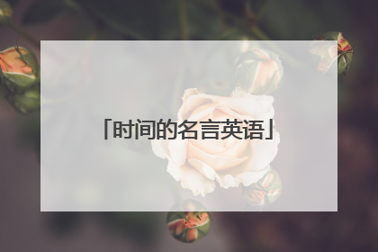 时间的名言英语
