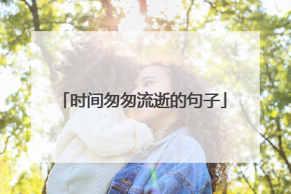 时间匆匆流逝的句子