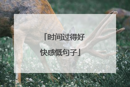 时间过得好快感慨句子