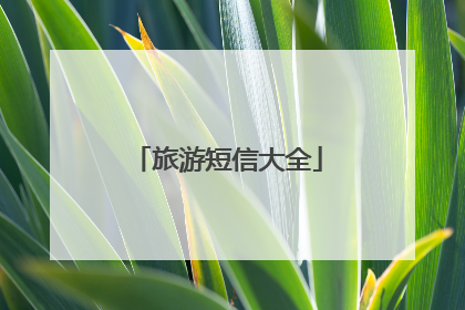 旅游短信大全
