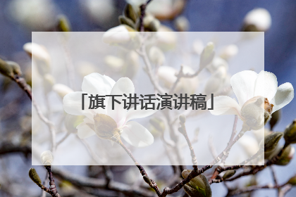 旗下讲话演讲稿