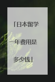日本留学一年费用是多少钱