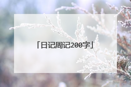 日记周记200字