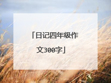 日记四年级作文300字