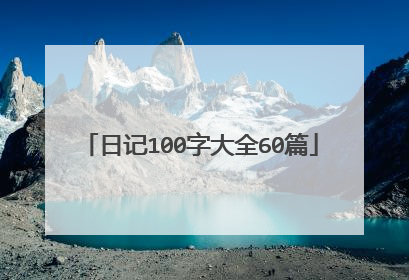 日记100字大全60篇