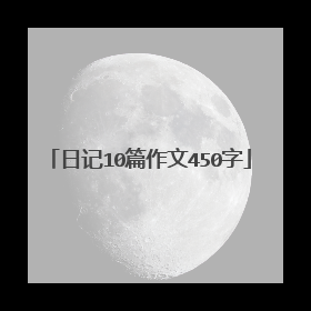 日记10篇作文450字