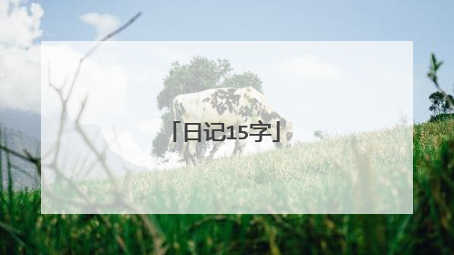 日记15字
