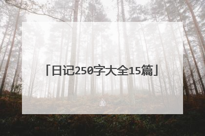 日记250字大全15篇