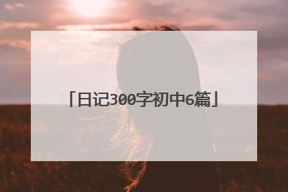 日记300字初中6篇