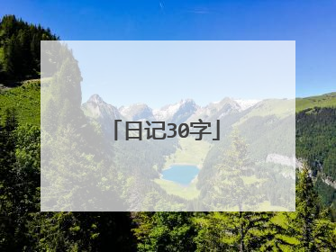 日记30字