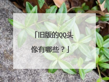 旧版的QQ头像有哪些?