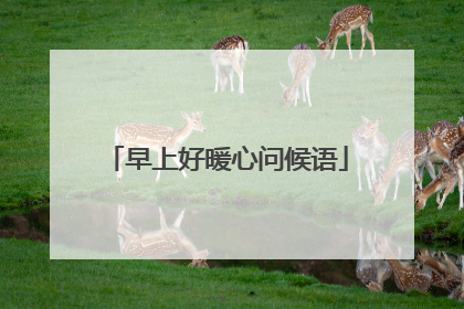 早上好暖心问候语